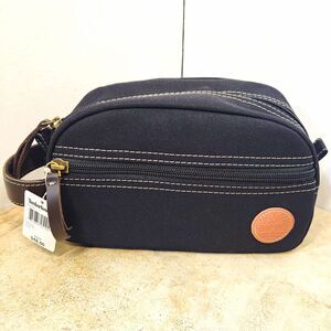 Timberland Core Canvas Travel Kit Mens Toiletry Bag Dopp Kit Black Brown NWT